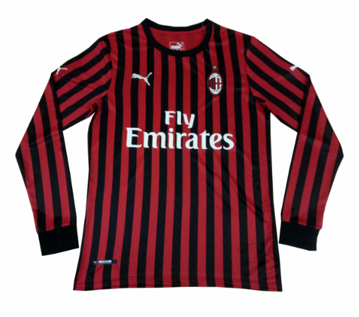camiseta primera AC Milan 2019-2020 manga larga